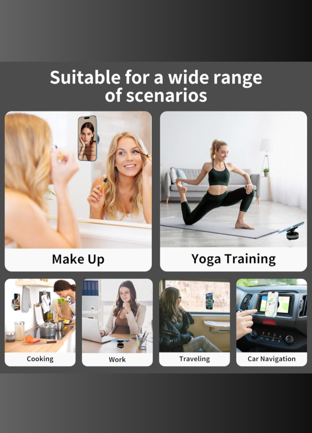 360 Degree Vaccum Magnetic Phones Holder